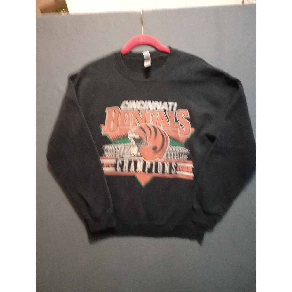 Vintage 1988 Cincinnati Bengals AFC Champions Sweatshirt Adult Medium Gildan Tag